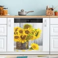 thumbnail image 2 of GZHJMY Bouquet of Sunflower Floral Vintage Large Dishwasher Magnet Magnetic Cover 23x26 in Refrigerator Sticker Washer Kitchen Home Decor, 2 of 5