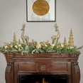 thumbnail image 4 of 5 ft. HGTV Home Collection Champagne Wishes Mantle Swag, 4 of 4