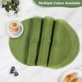 thumbnail image 3 of VCVCOO Round Placemats Set of 4, 15 inch Grass Green PET Table Mats Washable Heat Resistant for Dining Table Wedding Holiday Party, 3 of 11