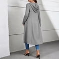 thumbnail image 5 of MaFYtyTPR Women's Longline Hooded Zip Up Cardigan Knit Coat Casual Fall Outerwear with Pockets 01-Gray XL, 5 of 6