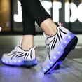 thumbnail image 6 of YUNICUS Kids Roller Skates USB Chargable LED Light Up Shoes 2 Wheel Skate Sneaker Best Gift for Boys Girls Birthday Thanksgiving Christmas Day, 6 of 7