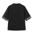 thumbnail image 2 of Camisas De Vestir Para Hombre Manga Corta Camisa de manga corta de algodón con cuello Vintage para hombre, ropa Tang, hebilla de placa, camisetas transpirables informales Hanfu para (Black, 4XL), 2 of 3