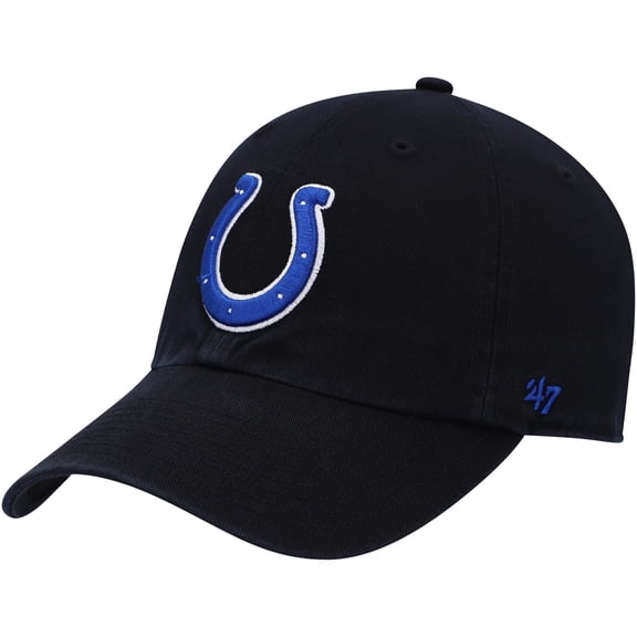 Men's '47 Black Indianapolis Colts Clean Up Alternate Adjustable Hat