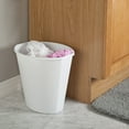 thumbnail image 5 of Sterilite Small Bathroom Trash Can, 2.5 Gallon Plastic Garbage Bucket Bin with No Lid, White, 5 of 7