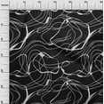 thumbnail image 3 of oneOone Cotton Jersey Black Fabric Abstract Irregular Lines Fabric For Sewing Printed Craft Fabric By The Yard 58 Inch Wide, 3 of 4