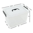 thumbnail image 4 of Tyminin 12 Quart Clear Storage Latch Box/Bin, Plastic Stackable Latching Box with Handle and Lid, Multi-Purpose, 6 Pack, 4 of 7