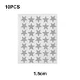 thumbnail image 2 of pitrice 10 Sheets Award Flash Sticker Five-pointed Star Removable Mother Praise Label Decorations Reward Decals Children Students Silver, 2 of 5