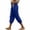 B-Blue, variant on Womens High Waist Capri Jooger Pants Wide Elastic Wasit Tapered Cropped Capris with Pockets Summer Beach Casual Wear B-Black