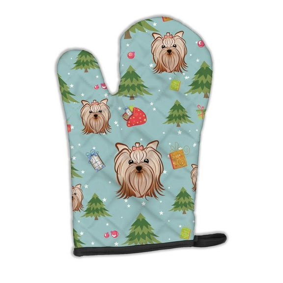 Carolines Treasures BB4993OVMT Christmas Yorkie Yorkishire Terrier Oven Mitt Large multicolor
