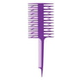 thumbnail image 2 of de Tejido de Salón de Plástico de dos cara de 3 Vías para Resaltar El Tinte Balayage - Púrpura Yinane Peine de realce profesional, 2 of 7
