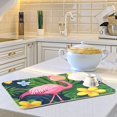 thumbnail image 6 of Yayeee Dish Drying Mat for Kitchen Counter 16"x18" Microfiber Absorbent Pad, Pink Flamingo Pattern, 6 of 7