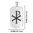 thumbnail image 2 of Stainless Steel Religious Chi Rho Dog Tag Keychain Circle Ring, 2 of 2