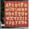 thumbnail image 4 of Ambesonne Cookie Shower Curtain, New Year Themed ABC and Dots, 69"Wx70"L, Multicolor, 4 of 5