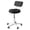 Black, variant on HDHNBA Swivel Rolling Saddle Stool with Back Support Thick Padded Seat for Salon Office Home, Gray