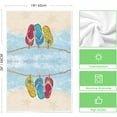 thumbnail image 6 of Flip-Flops Seaside Beach Summer Kitchen Towels Dish Towels, 18x26 Inch Farmhouse Summer Seasonal Decoration Hand Towels Set of 2, 6 of 6
