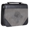 thumbnail image 4 of Christian Art Gifts Vegan Leather Classic Scripture Bible Cover for Men: Hope in the Lord Inspirational Bible Verse, Sturdy Book Protection Carry Case w/Sleeves & Pen Loops, Black & Gray Eagle, XL, 4 of 5
