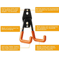 thumbnail image 4 of Heavy Duty Wall Hook for Hanging, 2 Pack Garage Tool Organizer Wall Mount, Metal Garage Storage Hooks for Ladder,Extension,Garden Tool, Small Utility Hook, Hose Holder for Outdoor and Indoors, 4 of 6