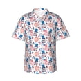 thumbnail image 1 of Fotbe American Gnomes Camisa Hawaiana para Hombre Unisex – Camisa Casual de Verano con Botones de Manga Corta de Algodón y Lino,3X-Large, 1 of 7