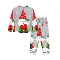 thumbnail image 2 of Uemuo Merry Christmas Gnome1 Pattern Womens Pajama Sets,PJ Set for Women,Pajamas for Women Logo,Long Sleeve Pajama Set for Women,Soft Long Sleeve Top With Pants-Large, 2 of 9