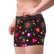 thumbnail image 2 of Balery Geometric Hearts Calzoncillos bóxer para hombre, ropa interior de algodón suave y transpirable con cinturilla de nailon-Large, 2 of 5