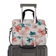 thumbnail image 2 of 16" Laptop Briefcase for Work Travel Laptop Shoulder Bag Carrying Handbag Laptop Case Coral and Teal Floral Pattern, 2 of 8
