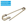 thumbnail image 4 of Uxcell Safety Pins 2.95 inch Large Metal Sewing Pins Bronze Tone 20Pcs, 4 of 5