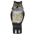 thumbnail image 1 of Disuade a los pájaros, decora jardines: escultura de PP y PE, adorno de búho falso realista, estatua de búho giratoria de 360°, 1 of 8