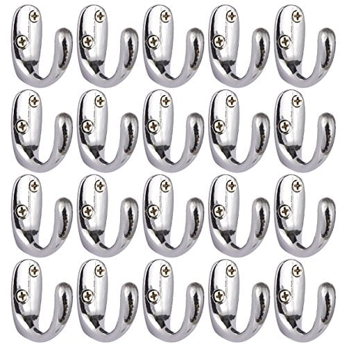 Pieces Wall Mounted Coat Rack Hooks Hanger Hooks For Robes Coats Clothes Includes 40 Screws 1 25 X 1 3 Inches Silver Walmart Com Walmart Com