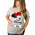 thumbnail image 2 of Minnie Mommy T Shirt Mickey Daddy Funny Pregnancy Announcement Tee, Casual Short Sleeve Unisex Shirt(Gray-Small), 2 of 7