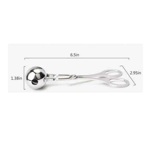 Herramienta para hacer cake pops, empanizador de carne de acero inoxidable 304 de grado alimenticio antiadherente, interior liso, mango duradero que reduce la tensión, ideal para albóndigas, melones,