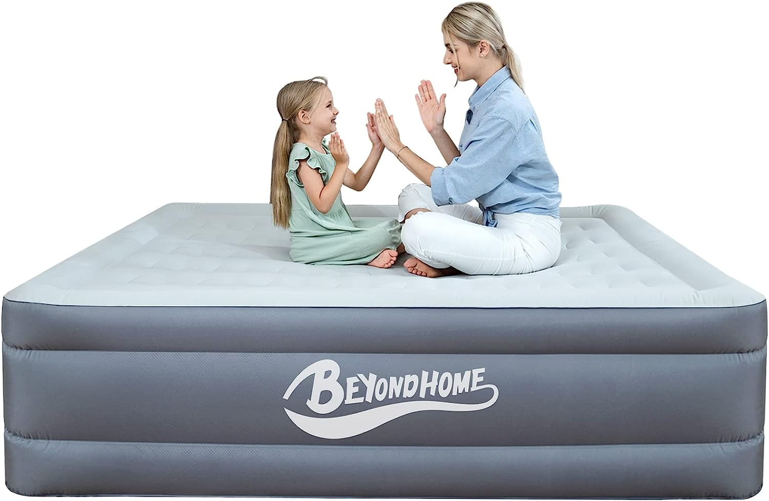 MIANYANG PVCFree Air Mattress Queen with Builtin Pump, 22 Inches