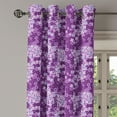 thumbnail image 2 of Ambesonne Spring Grommet Curtain, Spring Romantic Meadow, 50" x 84", Purple White, 2 of 6