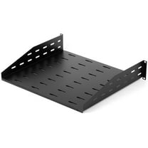 Rosewill 2U 19-Inch Universal Vented Rack Mount Cantilever Server Cabinet Shelf 16-Inches Deep Black-RSA-2USHF00