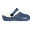 thumbnail image 5 of FOAMWALK Toddler Boy's Furry Little Solid Clog with Sherpa Lining - Toddler Classic Lined Clog, Navy, 5-6, 5 of 9