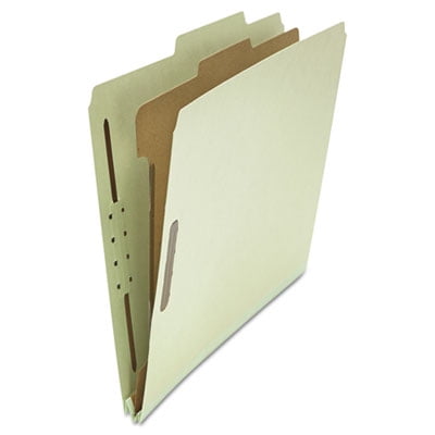 Universal 4 Section Letter Size 25 Pt Classification Folders 10/Box Kraft Green 