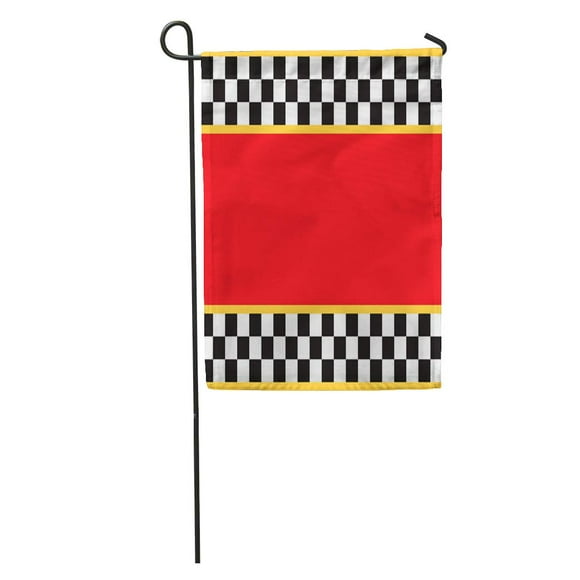 JSDART Race Racing Flags Checkerboard Abstract Black Board Champion Championship Check Garden Flag Decorative Flag House Banner 12x18 inch