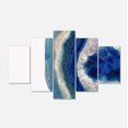 thumbnail image 2 of Macro de Pierre d'Agate Bleue - Impression sur Toile Contemporaine, 2 of 3