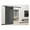 Carbon Gray, variant on L Series 42in. X 84in. French Gray Finished DIY Solid Wood Sliding Barn Door With Hardware Kit
