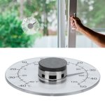 Temperature Meter, Transparent Window  Pointer Type Battery Free -40-50 degrees Celsius  Range  for Farm for Home