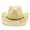 Light Yellow, variant on Women's Men's Western Cowboy Summer Hat, Shapeable Straw Sun Hat with Hollowed Out Brim & Adjustable Neck String for Beach