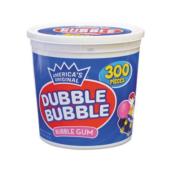Dubble Bubble Bubble Gum, Original Pink, 300/Tub -TOO16403