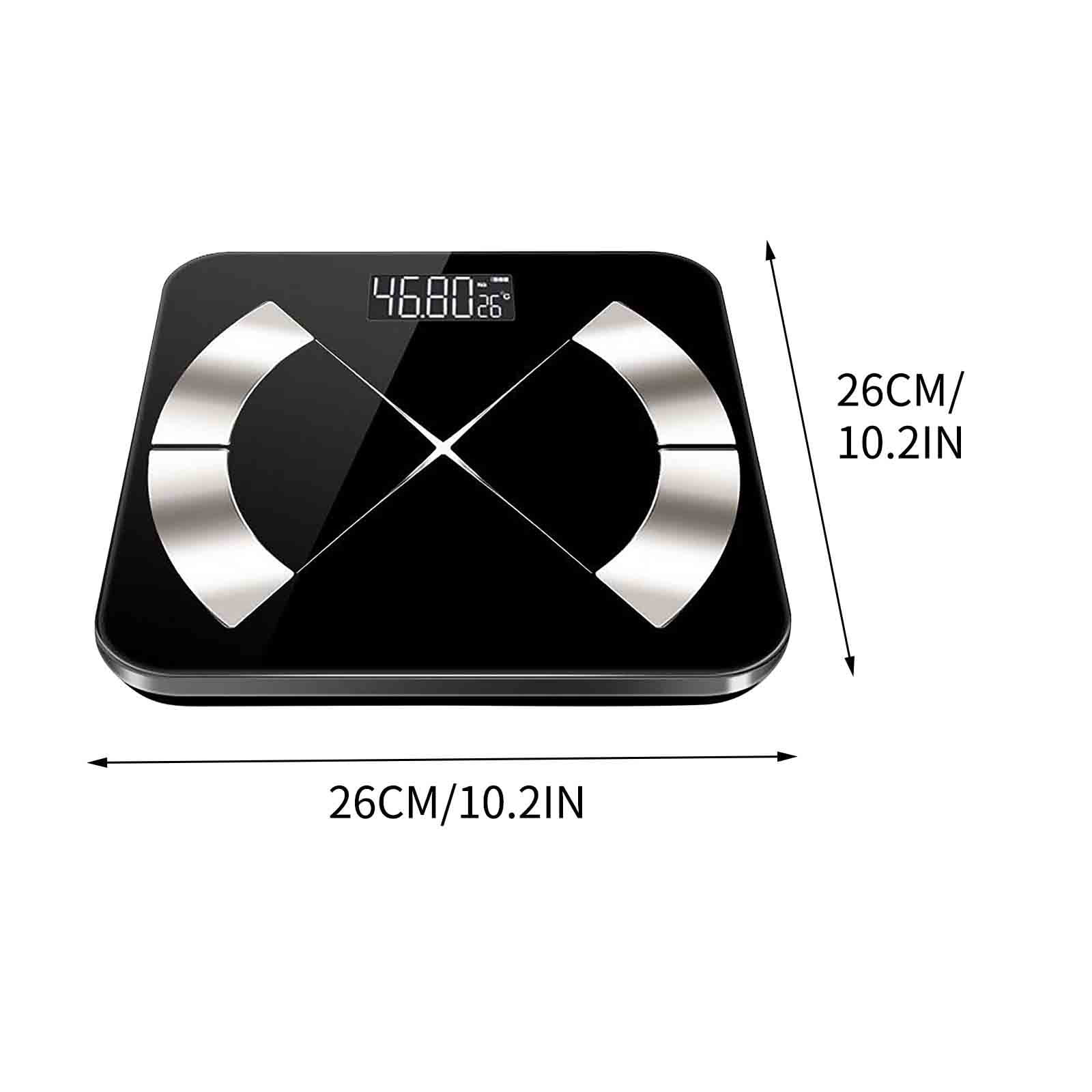 AZXY Body Fat Scale,Smart Scale with Bluetooth,Body Composition Scales for Body Weight 500lbs,LED Bathroom Digital Scales with Bluetooth on Clearance,Black