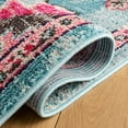 thumbnail image 5 of SAFAVIEH Madison Elinor Traditional Distressed Runner Rug, Light Blue/Fuchsia, 2' x 8', 5 of 8