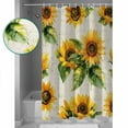 thumbnail image 3 of Small Stall Shower Curtain 48x72 Inch Narrow Half Size Sunflower Vintage Bath Curtains Bathroom Decor Spring Summer Flowers Botanical Waterproof Fabric Shower Curtain Set with Hooks 48 Inch, 3 of 6