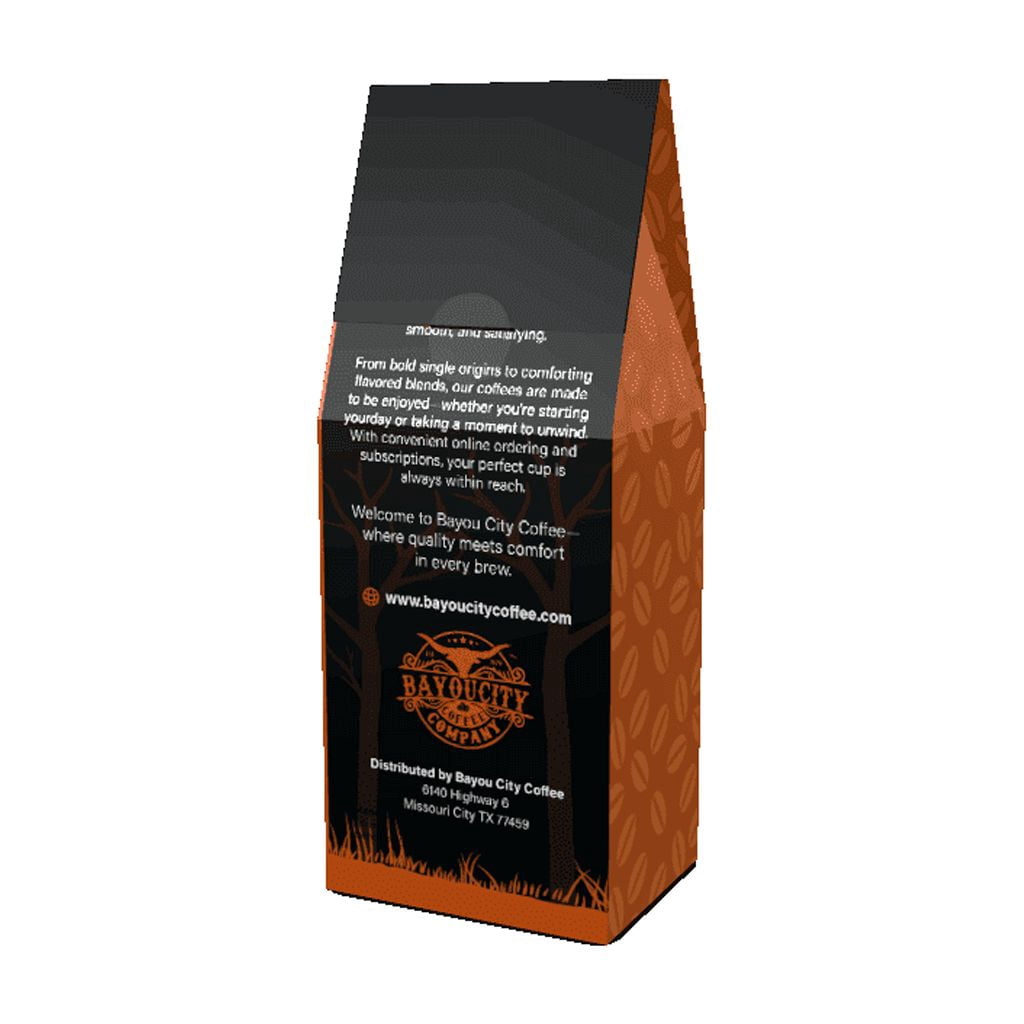 Bayou City Coffee Velvet Toffee Organic & Fair Trade Medium Roast Whole Bean  12 oz
