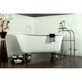 thumbnail image 4 of Aqua Eden VCTND5328NT8 53-Inch Cast Iron Oval Single Slipper Clawfoot Tub (No Faucet Drillings) in White/Brushed Nickel, 4 of 8