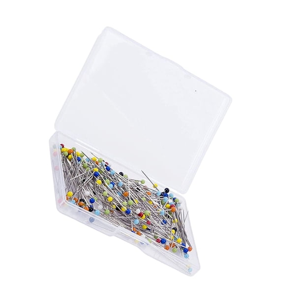 Billuyoard 250 alfileres de costura, alfileres rectos con bolas de cabeza de cristal de colores, alfileres de acolchado para costura de tela, manualidades y De coser Billuyoard HA012742-00