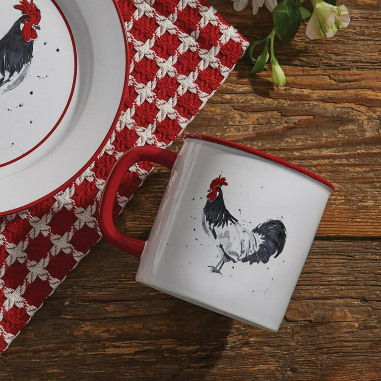 Vintage Redware Chicken Measuring Cup Set of 4