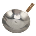 thumbnail image 2 of Stir Fry Pan with Wooden Handle, Fast Heating 304 Stainless Steel Non Stick Frying Pan, for Vegetables, Stir Fry Dishes, Rice Cooking, 2 of 7