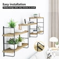 thumbnail image 5 of Wall Mounted Bookshelves, Floating Shelves for Wall, Wood Hanging Book Shelves for Room, Bedroom, Living Room, Easy Installation (Wooden, 50W x 17H), 5 of 15